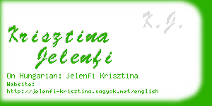 krisztina jelenfi business card